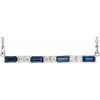 Collar birthstone engastado con zafiros y diamantes